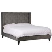 London Grey Woven Effect 6ft. Super King-size Bed