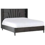 Mylestone Dark Grey Velvet 6ft Super King Bed image