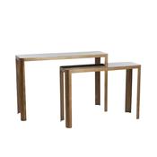 Brass &amp;amp; Smoked Glass Console Table Set (2-Piece) image