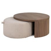 Waterford  Coffee Table (Set of 2) - Walnut &amp;amp; Fabric image