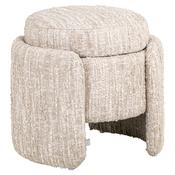Cadenza Pouffe &amp;amp; Footstool with storage (Beige Angora Fabric) image