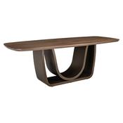 Waterford Dining Table - Walnut &amp;amp; Brass Base