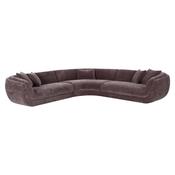 Galleria Curved Sofa (Dark Brown)