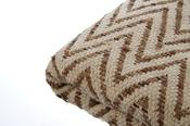 Carraig Chevron Beige Woven Throw