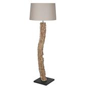 Driftwood Heritage Floor Lamp with Linen Shade image