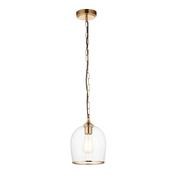 Ashton Glass Pendant Light- Brushed Aged Brass