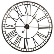 Black &amp;amp; Gold Metal Wall Clock – 70cm image