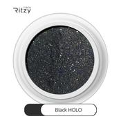 BLACK HOLO superfine glitter 