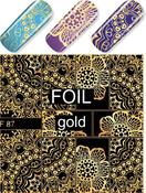 "Exquisite" Slider Nail Art Decoration F087 gold