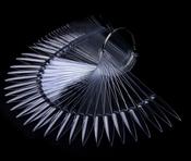 Display Tips STILETTO Clear with a ring 50 pcs