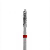Diamond  Cuticle Bit FLAME RED 2.3mm (smooth top) 