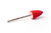 Reusable composite pedicure cap RED Coarse b100R