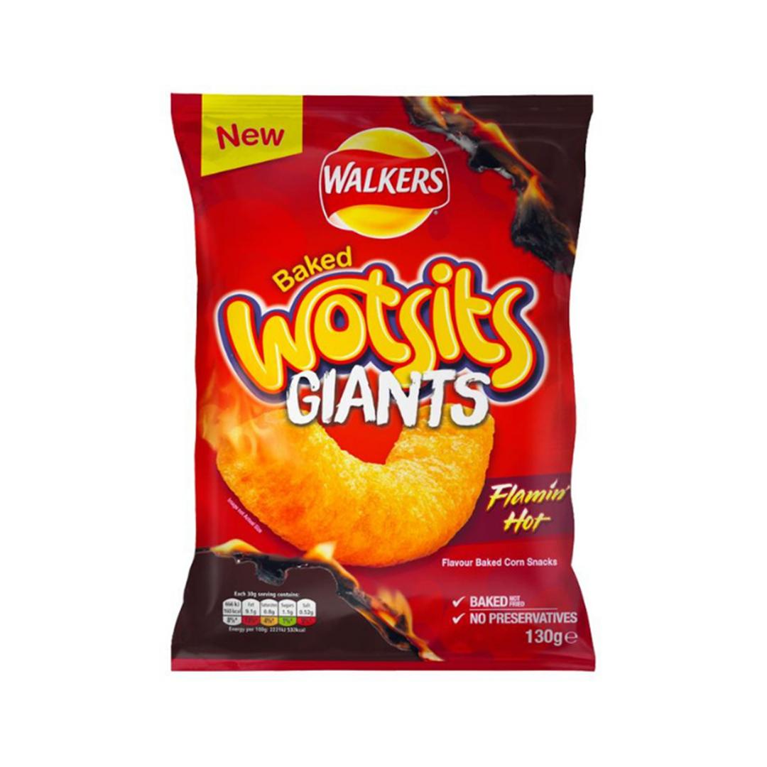 Walkers Baked Wotsits Giants Flamin' Hot Box of 9 (130g) in Longford