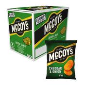 McCoy's Cheddar &amp; Onion Crisps 36 x 45g  | NetcrispsDated 27/06/26