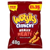 Walkers Wotsits Crunchy Really Meaty Corn Puffs 48g