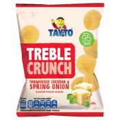 Tayto Treble Crunch Cheddar &amp; Onion Crisps 12x100g image