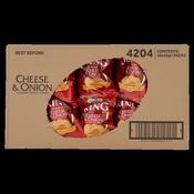 King Crisps Cheese &amp; Onion | Box of 50 Packets (35g) | Irish Classic | Netcrisps