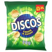 Reduced Discos Cheese &amp; Onion Crisps Box 16 x 70g 03/10/26