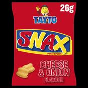 Tayto Snax Cheese &amp; Onion Potato Puffs | Half Box of 25 Packets (26g) | Netcrisps