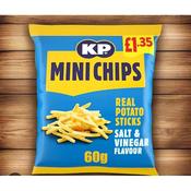 KP Mini Chips Salt &amp; Vinegar 60g - Box of 20 Packets  | Netcrisps