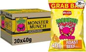 Monster Munch Roast Beef  | Box of 35 Packets (40g) | Netcrisps