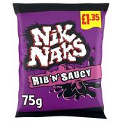Nik Naks Rib 'N' Saucy | Box of 20 x 75g Packets