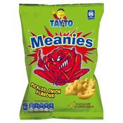 Tayto Meanies Sharing Bag | Box of 12 x 100g | Pickled Onion Crisps | Netcrisps