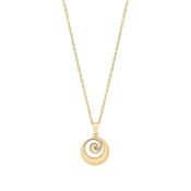 9ct CZ Open Swirl Pendant