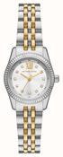 Ladies Two Tone Michael Kors Lexington 26mm With Stone Set Dot Dial