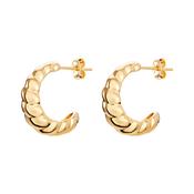 Sterling Silver Gold Plated Rope Twist Huggie Earrings image