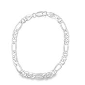 Sterling Silver 8" Heavy Figaro Bracelet