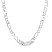 Sterling Silver 20" Heavy Figaro Necklet