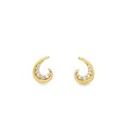 9ct Yellow Gold Wave Swirl Stud Earring image