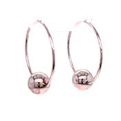 Sterling Silver Hoop Earring With Ball image