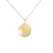 9ct Yellow Gold 15mm Plain Disc