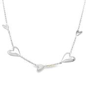 Sterling Silver Heart Scatter Necklet image