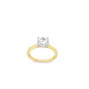 9ct Cubic Zirconia 4 Claw Solitaire Ring image