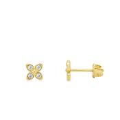 9ct CZ Flower Stud Earring image