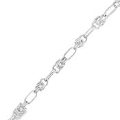 Sterling Silver Byzantine OVal Link Necklet 18' image