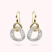 Bronzallure Gold Plated Cubic Zirconia Double Drop Earrings