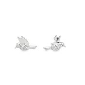 Sterling Silver CZ Hummingbird Earrings image