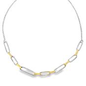 Sterling Silver and Gold Plated Paperlink Necklet image