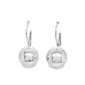 Sterling Silver German Wire Ball Drop Earring image