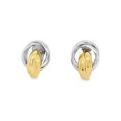 Sterling Silver and Gold Plated Double Swirl Earrings image