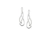 Sterling Silver Open Swirl Drop Earrings image
