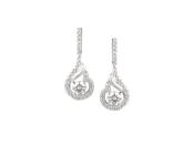 Sterling Silver CZ Swirl Drop Earrings image