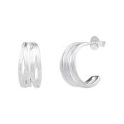 Sterling Silver Twisted Hoop Earring image