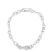 Sterling Silver Infinity Link Bracelet 7.5" image