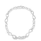 Sterling Silver Infinity Belcher Link 7.5"