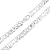 Sterling Silver Heavy Curb Necklet 20" image